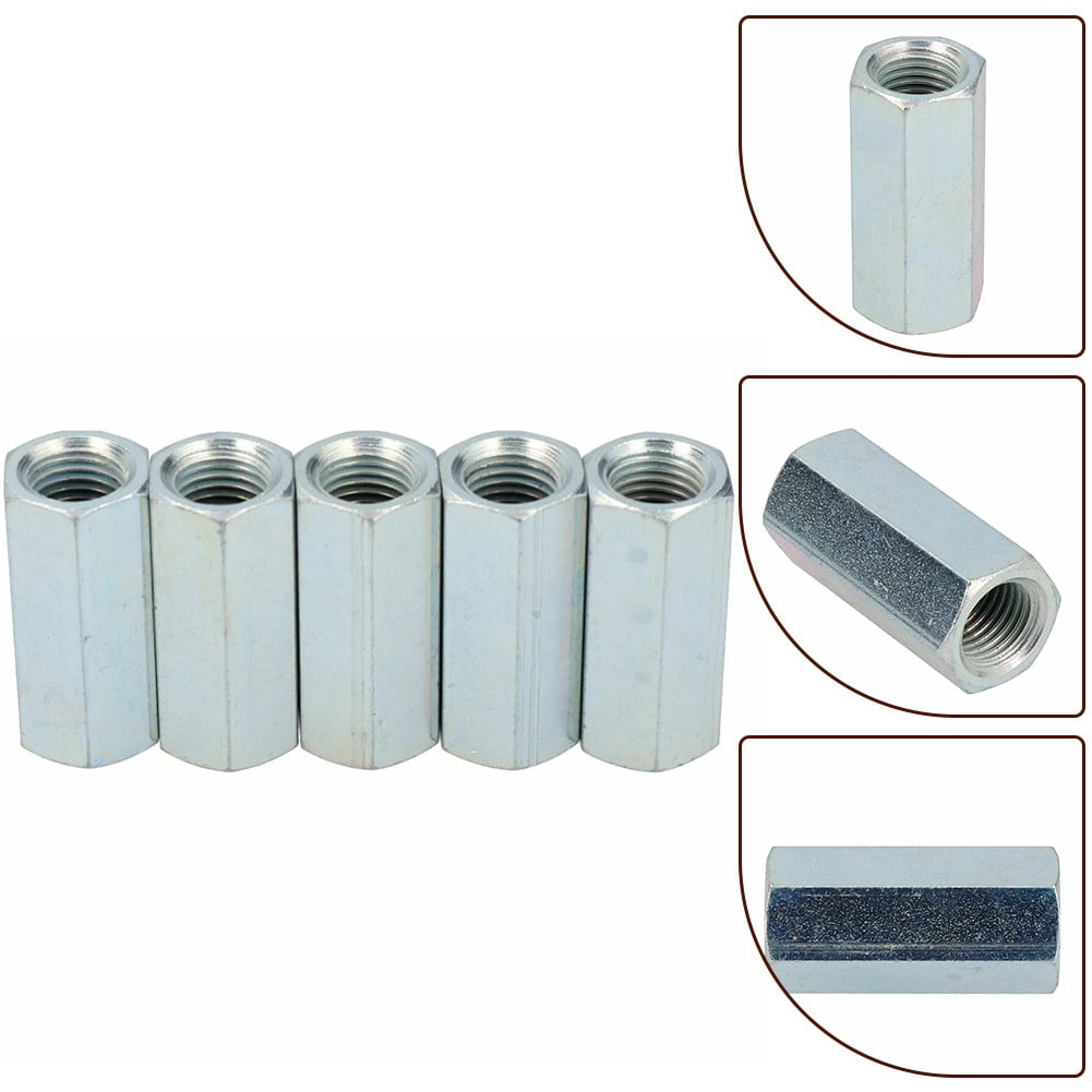 CENL 5 Pack Steel UNF Inline Female Brake Pipe Joiner Connector For 3/