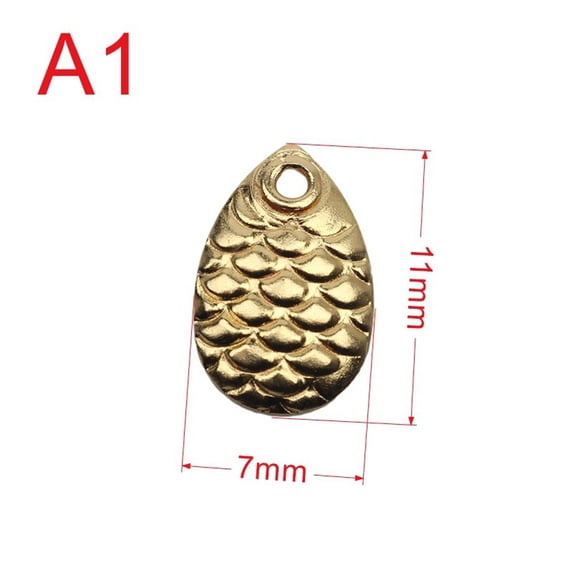 CENL 50pcs/Pack Fishing Spinner Rings Blades Flattie Attractor Lure Spoon Accessories