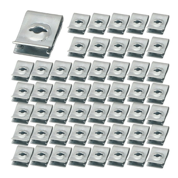CENL 50pcs Universal Car Speed Fasteners U-nuts Thread Screws Fenders Bumpers Clips