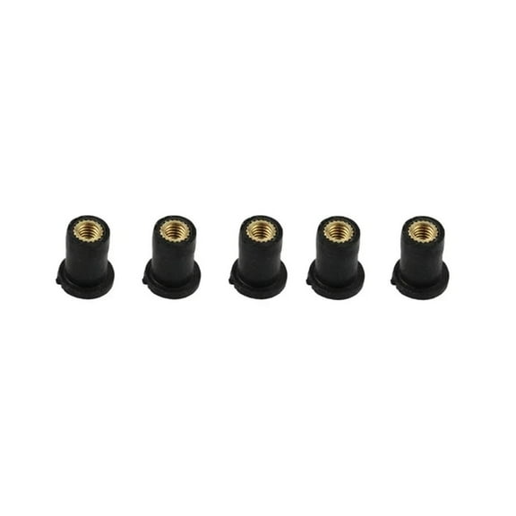 CENL 5PCS Motorcycle Windshield Rubber Nuts Vibration Damper Panel Mounting