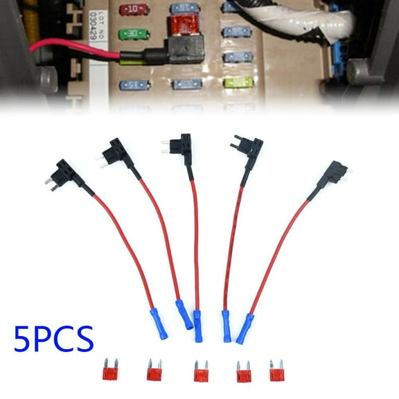 CENL 5Pcs Add A Circuit Blade Fuse Splice Holder ATM APM Back Fuses Tap 12V