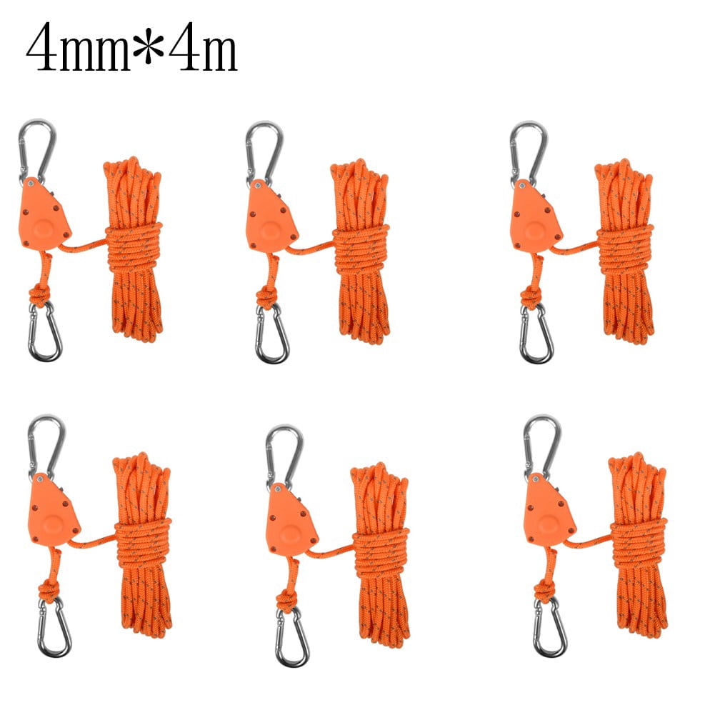 CENL 6pcs outdoor pulley regulator tent fixer metal lifting pulley ...