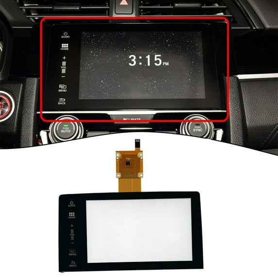 CENL 7\" Touch Screen Digitizer For Honda For Civic 2016-2019 10th Radio Navigation