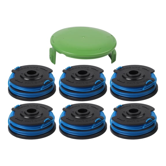 CENL 7 Trimmer Spools for For Greenworks 21212/21272 6pcs 29242 Spools and 1 Cap Efficient 27ft Cutting Line for Lawn Maintenance