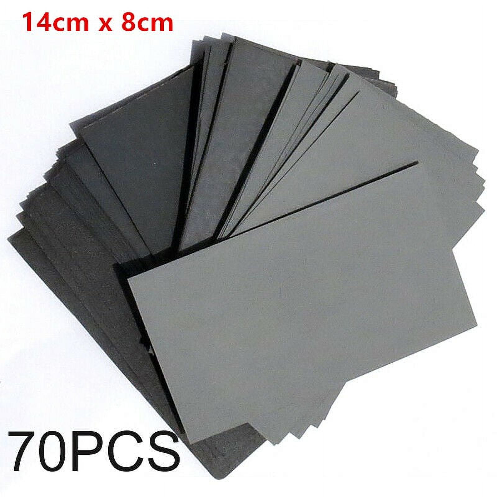 CENL 70Pcs Sandpaper Wet Dry 600 800 1000 1200 1500 2000 2500 Grit Sanding Paper