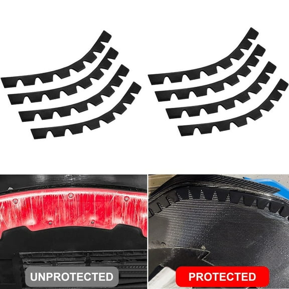 CENL 8PCS Uni Versal Car Bumper Guard Anti-Scratch Kit Scrape Protector Skid Plate Car Front Lip Anti-collision Decorative Strip