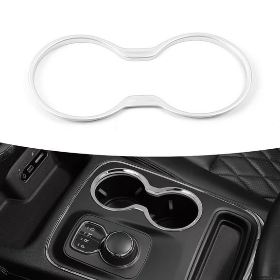 CENL ABS Interior Front Cup Holder Decorative Ring Cover For Jeep For Guides 2017 For Jeep For Grand For Cherokee 2011-2021 Car Acces