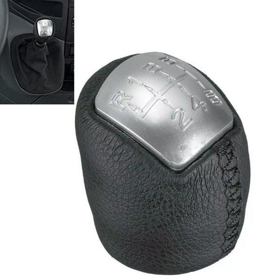 CENL Black 6 Speed + R Gear Shift Knob For Iveco Daily IV V VI 2006-2017 PU Leather And ABS Black With Black Stitches Plug & Play
