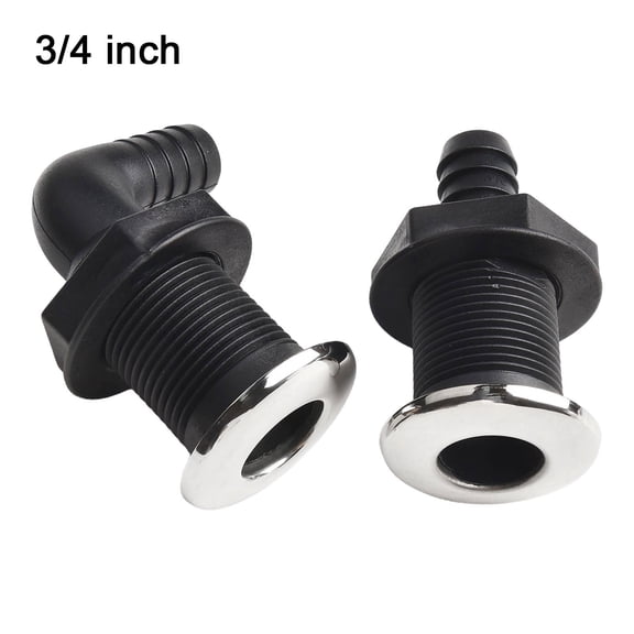 CENL Boat Water Drain Scupper Thru Hull Fitting 25 Straight 25 Curved 4.8cmx8.6cm 90 Degree 4.8cmx9cm Marine Nylon Drain Outlet