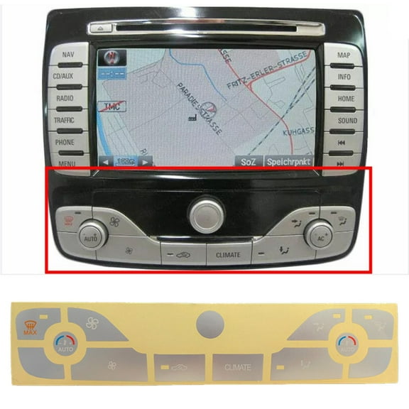CENL Car A/C Button Repair Sticker For FORD For S-Max 2011Air Condition Switch Repair Decals Interior Button Stickers Kit Decor
