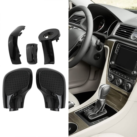 CENL Car Gear Shift Knob Side Cover Fit For Golf 6 7 R For Passat B7 B8 For Jetta MK6 Car Interior Parts Accessories ﻿