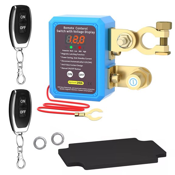 CENL Car Remote Battery Disconnect Switch 12V 240A with LED Display Auto RVs Truck