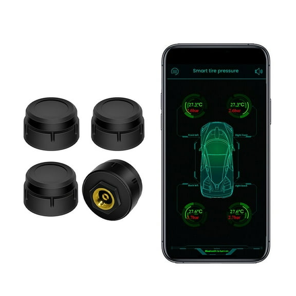 CENL Car TPMS Bluetooth Tire Pressure Monitoring System with 4 External Sensors App