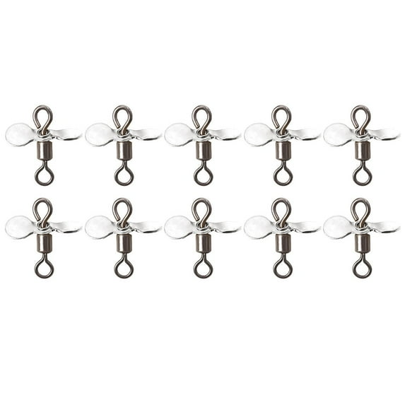 CENL Fishing Propeller Blades 1020pcs Turbo Spinner Blades Metal for Lure Hook Kit