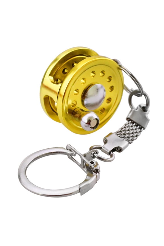 CENL Fishing Reel Keychain with Shakeable Handle Great for Tackle Collection