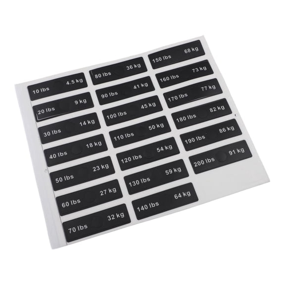 CENL Fitness Equipment Weight Stickers Gym Weight Stack Labels Number Sticker4.5-91kg