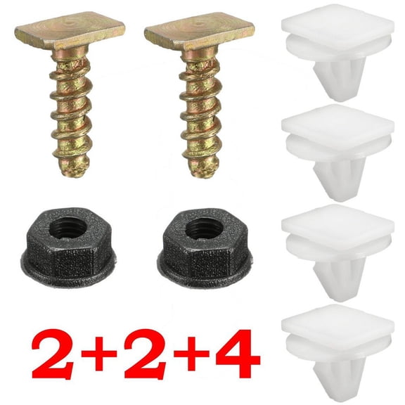 CENL Front Wheel Arch Trim Fastener Clips Screw Nut Bolt Set For Vauxhall Plastic Metal Screw Nut Set For Vauxhall Corsa C