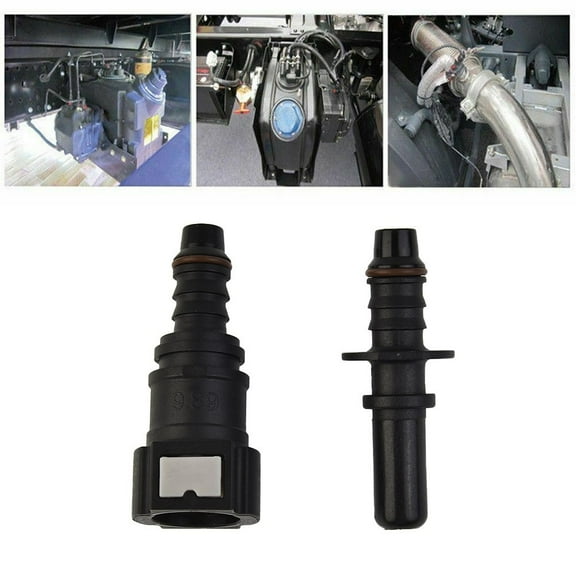 CENL Fuel Line Hose Car Fuel Line Hose Coupler Quick Release Connector 9 89 ID8 Straight Quick Release Set Black 2 Set 9 89mm ID8