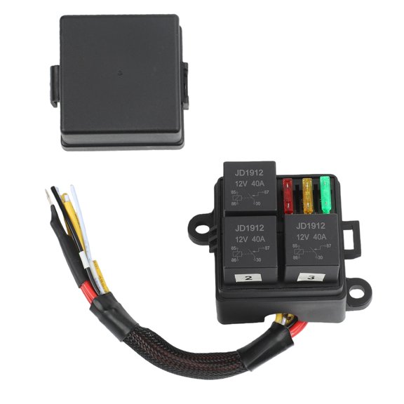 CENL Fuse Relay Box Kit Prewired for ATC For ATO Blade Fuses 12V 24V Three Position Design for Electrical Applications