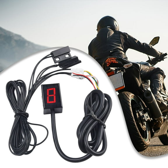 CENL Led Universal Digital Gear Indicator Motorcycle 6 Digital Display Speedometer Indicator Motorcycle Display Shift Lever Sensor