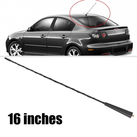 CENL Long Lasting 16 inch Car Auto Radio Antenna Mast Whip for Car Roof Aerial
