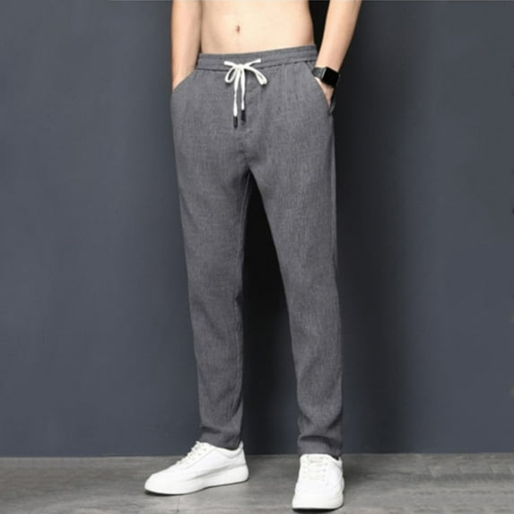 CENL Men Elastic Waist Sports Jogging Pants Gym Bodybuilding Workout Fitness Trousers