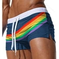 thumbnail image 1 of CENL Men Rainbow Swim Shorts Swimwear Swimming Trunks Underwear Boxer Briefs Pants, 1 of 7