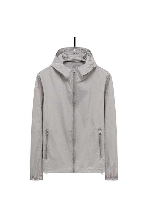 CENL Men Waterproof Jacket Hooded Sport Coat Unisex Outwear Lightweight Windbreaker