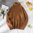 thumbnail image 1 of CENL Men Winter Warm Turtleneck Loose Long Sleeve Sweater Jumper Knitwear Pullovers, 1 of 9