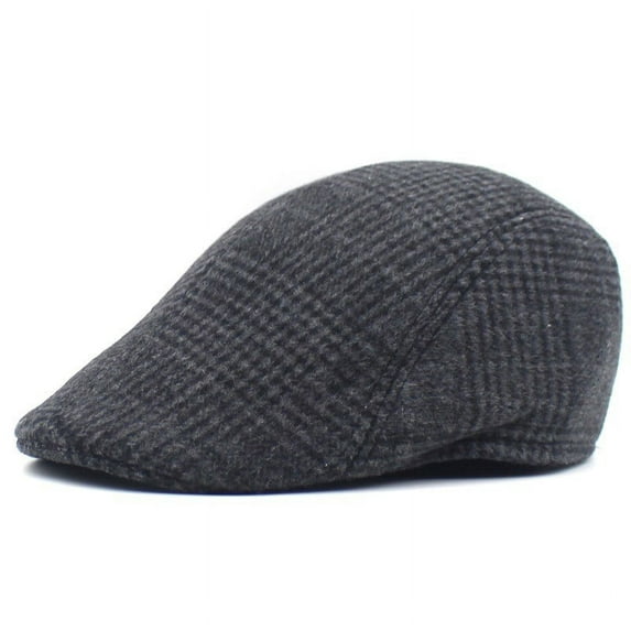 CENL Men's Autumn Winter Thick Warm Cap Beret Golf Taxi Driver Newsboy Hat Casual