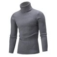 thumbnail image 1 of CENL Men's Casual Slim Turtleneck Sweater Warm Long Sleeve Tops Knitwear Plus Size, 1 of 9