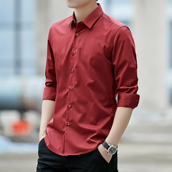 CENL Men\'s Classic Fit Long Sleeve Wrinkle Resistant Button Down Dress Shirt