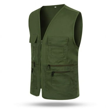 CENL Men's Multi Pocket Travelers Fishing Photography Director Casual Outdoor Vest