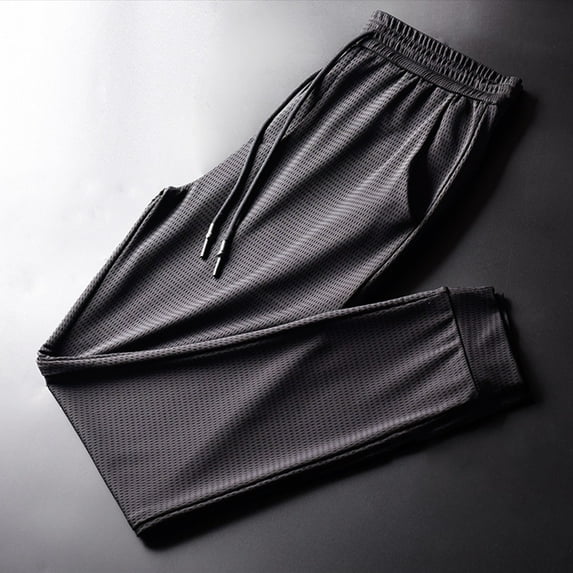 CENL Men\'s Sports Pants Quick-dry Breathable Summer Thin Fitness Loose Mesh Trousers