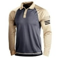 thumbnail image 1 of CENL Mens Casual Long Sleeve Shirt Slim Button Collar Sports T Shirt Muscle Tops Tee, 1 of 9
