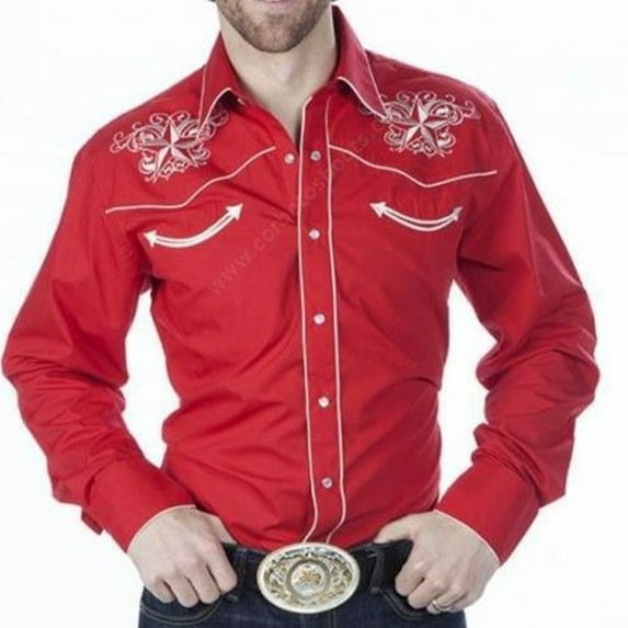 CENL Mens Retro Long Sleeve Shirts Casual Slim Button Down Dress Shirt Blouse Tops
