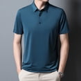 thumbnail image 1 of CENL Mens Summer Fashion Solid Color Short-sleeved T-shirt Ice Silk Breathable Shirt, 1 of 9