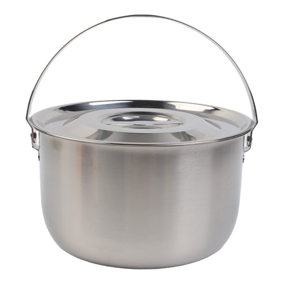 CENL Outdoor Soup Pot 1.4/2.4/4/6L Stainless Steel Pig Oil Pot With Lid ＆ Handle Camping Picnic Kitchens Cookware Accessories