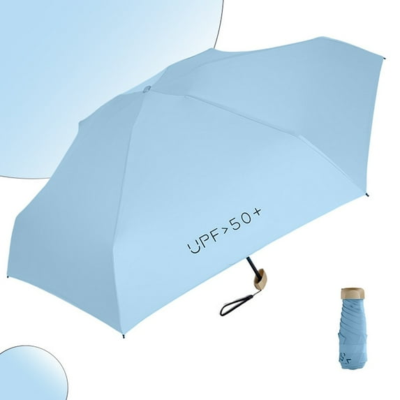 CENL Palm-Size 5-Fold Umbrella - 15cm Compact, 8-Rib Blackout Multiple Color Options