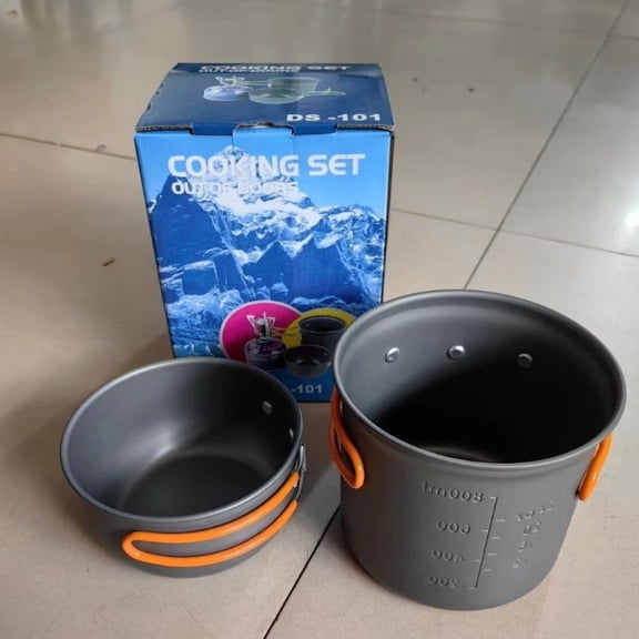 CENL Portable Outdoor Cooking Set: Non-Stick for Camp Pot & Pan for Easy Packing!