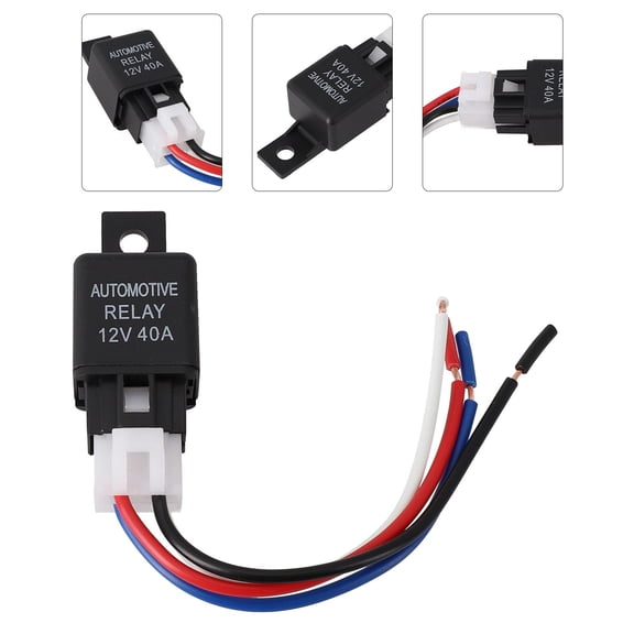 CENL SPST Car Relay Cable Cable Car Relay Package Contents 1*Cable 4 Pin 40A HID Headlights 1*Car Relay Black Cable Car Relay