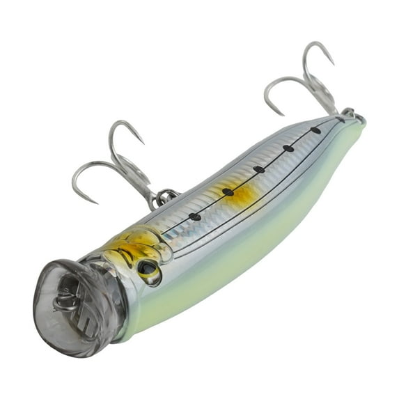 CENL Saltwater Fishing Tuna Popper Lure Color as The Picture Shows Strong ABS Resin Material Elliptical Mouth Design