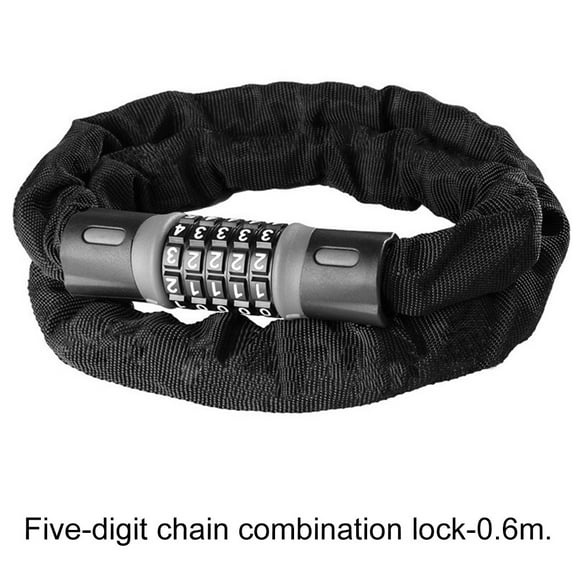 CENL Secure Your Ride: 5-Digit Combination Bicycle Lock with for Durable Chain