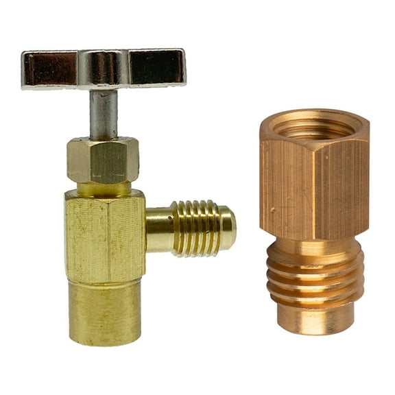 CENL Self Sealing R1234yf A/C Can Tap 1/2\" ACME LH 1/4\" SAE Male Fit R12 R134a