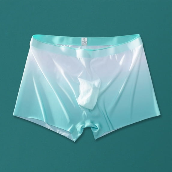 CENL Sexy Men Ice Silk Sheer Underwear Underpants Breathable Ultrathin Boxer Briefs