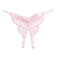 thumbnail image 1 of CENL Sexy Thin G-String Open Crotch Transparent Thongs T Embroidered Underwear Women, 1 of 8