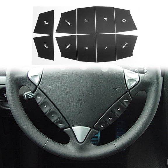 CENL Steering Wheel Button Repair Decal Sticker For Porsche Cayenne 2003- 2006