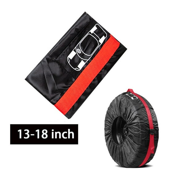 CENL Tire Cover Car Spare Tire Cover Carry Tote Handle Storage Bags Polyester Taffeta Spare Tyre Protection Cover Car Accessories