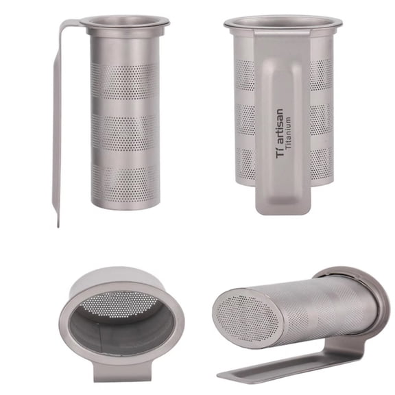CENL Titanium Mesh Tea Infuser Basket Tea Strainer Teapot Leaf Spice Tea Cup Filter