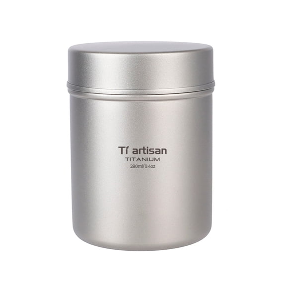 CENL Treat Yourself With A 280ml /Titanium Tea Tin Can /For Coffee Loose Tea /And More Portable /Food Storage Container Tools